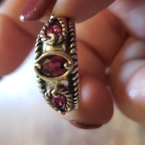 Pink Tourmaline and Sterling Silver Ring